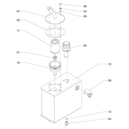 Reserv p/óleo hidráulico 4L Adv/CL/CR 250902 (CONJUNTO COMPLETO) Reserv p/óleo hidráulico 4L Adv/CL/CR 250902 (CONJUNTO COMPLETO)