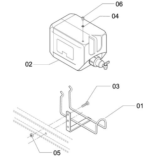RESERVATORIO DE 15 LITROS (P/LAVAR MAOS) - 340224 - VERSÃO - 0-0/0-  -1