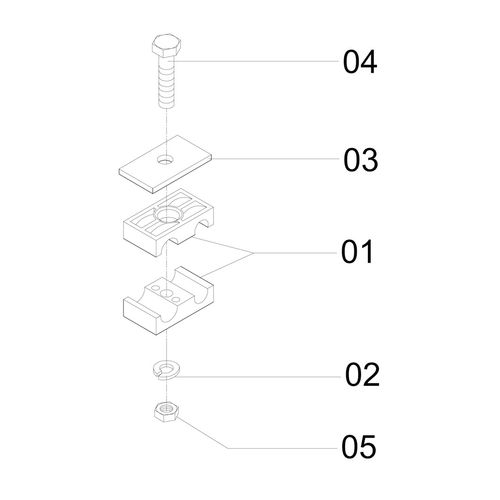 ABRACADEIRA DUPLA PARA TUBOS Ø12 E Ø15 - - 1627 - VERSÃO - SAP-2010/5-  -0