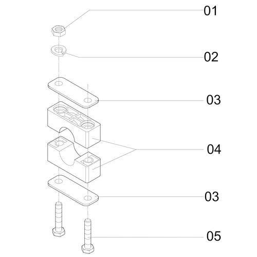 ABRACADEIRA DUPLA PARA TUBOS Ø15 - CONJU 1668 (CONJUNTO COMPLETO) ABRACADEIRA DUPLA PARA TUBOS Ø15 - CONJU 1668 (CONJUNTO COMPLETO)