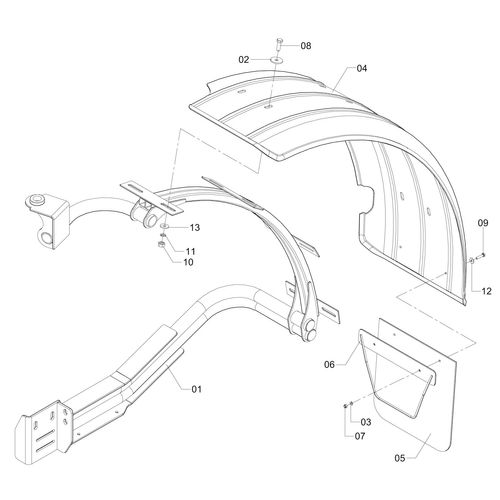 PÁRA-LAMA DIANTEIRO ESQUERDO COM SUPORTE - 11188 - VERSÃO - 2014/3-  -0