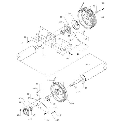 TRANSM MOTORA E COMPL-VENT725/850-JP 75 19927 (CONJUNTO COMPLETO)