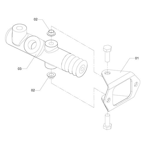 Conj, cilindro mestre embreagem Ø22 22797 (CONJUNTO COMPLETO) Conj, cilindro mestre embreagem Ø22 22797 (CONJUNTO COMPLETO)