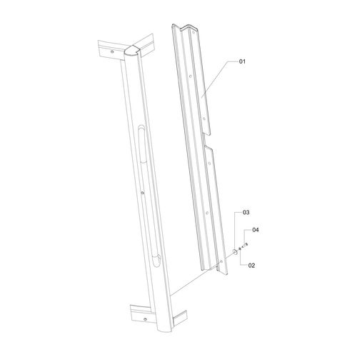COLUNA DIANTEIRA ESQUERDA COMPLETA 20347 (CONJUNTO COMPLETO)