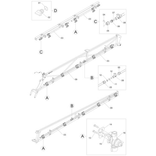 CONJUNTO RAMAL ESP-500 AGD 2V RAMAL DESL 71083 (CONJUNTO COMPLETO)