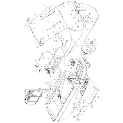 CIRCUITO HIDRÁULICO E COMPLEMENTOS 77403 (CONJUNTO COMPLETO)