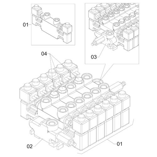 Comando hidráulico elétrico - 81992 - VERSÃO - 0-0/0-  -1