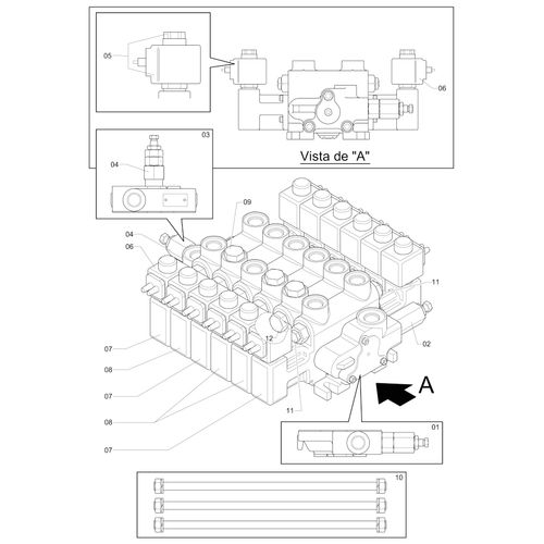 Comando hidráulico elétrico 81992 (CONJUNTO COMPLETO) Comando hidráulico elétrico 81992 (CONJUNTO COMPLETO)