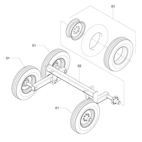 EIXO TANDEM NR. 9 - COMPL. PNEU 7.5 X 16 92841 (CONJUNTO COMPLETO) EIXO TANDEM NR. 9 - COMPL. PNEU 7.5 X 16 92841 (CONJUNTO COMPLETO)