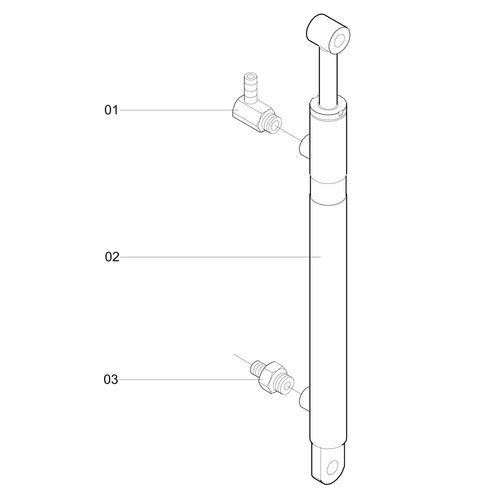 Cilindro hidr Ø25 X Ø40 X 326 c/term 106087 (CONJUNTO COMPLETO) Cilindro hidr Ø25 X Ø40 X 326 c/term 106087 (CONJUNTO COMPLETO)