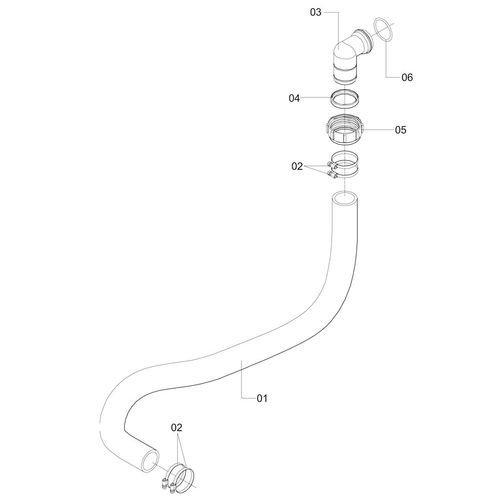 MANG. FILTRO DE SUCÇÃO - BOMBA JP 150 (M 111765 (CONJUNTO COMPLETO)