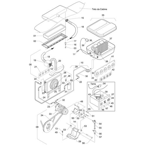 AR CONDICIONADO E COMPLEMENTOS - UNIPORT 128504 (CONJUNTO COMPLETO)