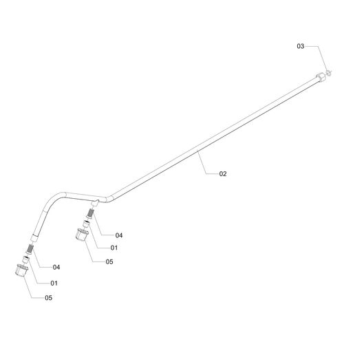 Lança de pulverização 1130 - 2 bicos 128629 (CONJUNTO COMPLETO) Lança de pulverização 1130 - 2 bicos 128629 (CONJUNTO COMPLETO)