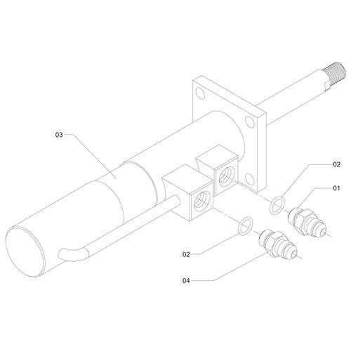 CILINDRO HIDRAULICO 32 X 100 C/ NIPLE 45913 (CONJUNTO COMPLETO) CILINDRO HIDRAULICO 32 X 100 C/ NIPLE 45913 (CONJUNTO COMPLETO)