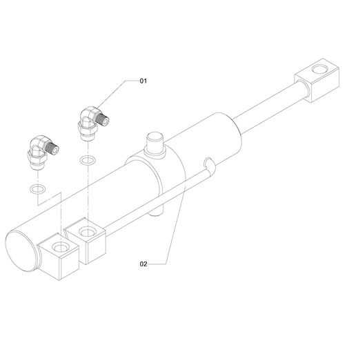 CILINDRO HIDRAULICO =160 C/ NIPLE 45947 (CONJUNTO COMPLETO) CILINDRO HIDRAULICO =160 C/ NIPLE 45947 (CONJUNTO COMPLETO)