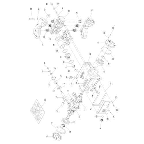 Bomba pistões 150-190 l/min Mod. D 49189 (CONJUNTO COMPLETO) Bomba pistões 150-190 l/min Mod. D 49189 (CONJUNTO COMPLETO)