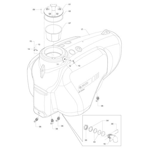 RESERV 3000L C/MEXEDOR  C/LAVADOR INTERN 49568 (CONJUNTO COMPLETO)