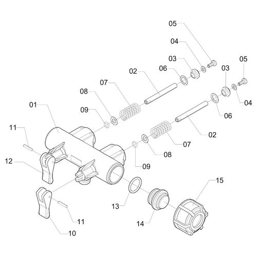Válvula direcional do incorporador 50682 (CONJUNTO COMPLETO) Válvula direcional do incorporador 50682 (CONJUNTO COMPLETO)