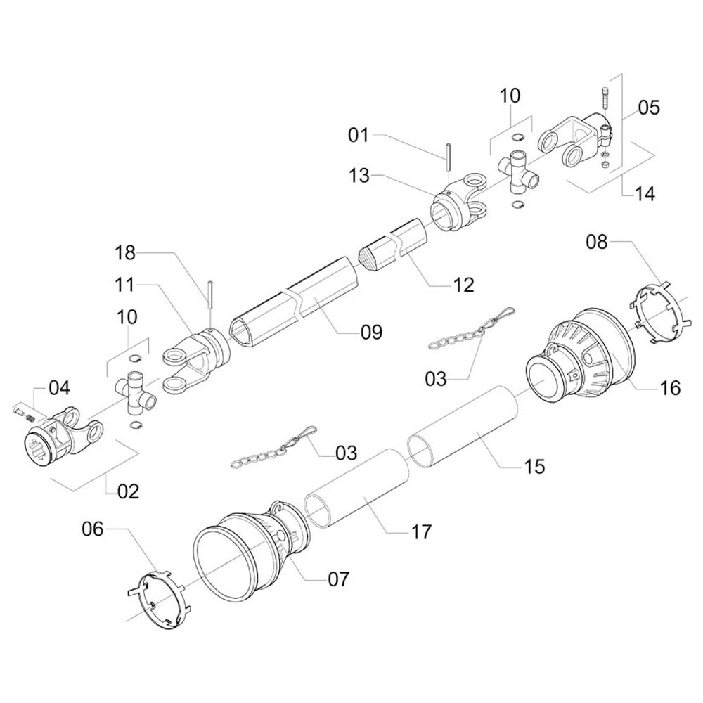 CARDAN CONV 510 102 Z=8 X Ø30 - 45335 - VERSÃO - SAP-2010/9- -0 - Jacto  Mobile