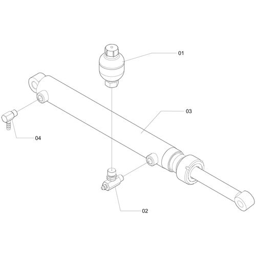 CILINDRO HIDRAULICO ANGULAR-SUB MONT HID - 399907 - VERSÃO - 2012/2-  -0
