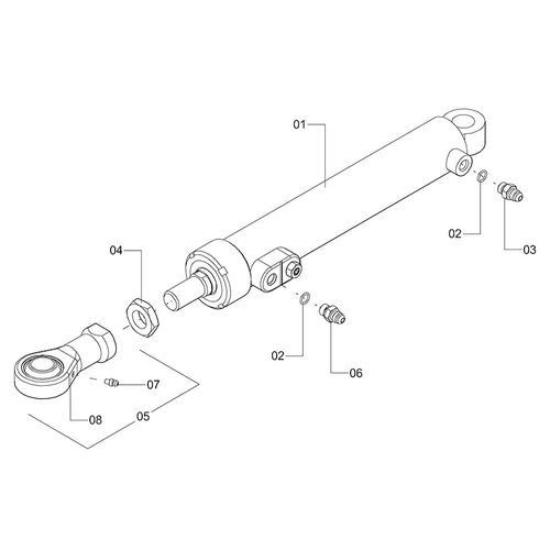 Cilindro abertura da barra 24 m-sub mont 922377 (CONJUNTO COMPLETO)