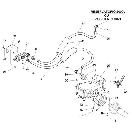 Conjunto de bomba jp-100 + fvs 100 - 145565 - VERSÃO - 0-0/0-  -2