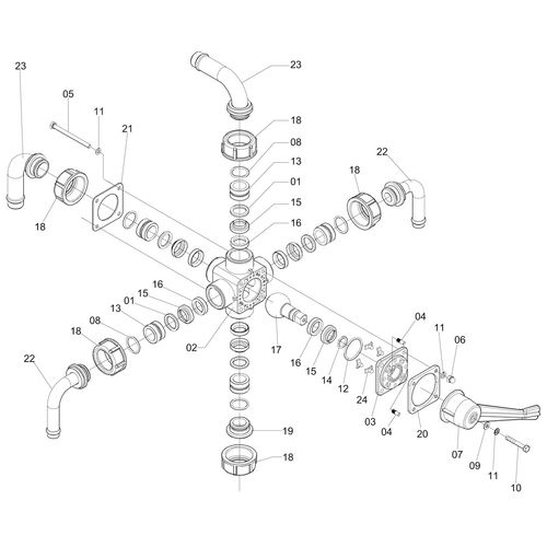 VALVULA DE 5 VIAS COMPLETA 249201 (CONJUNTO COMPLETO)