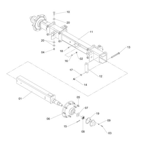 Eixo regulavel NR. 19 277467 (CONJUNTO COMPLETO) Eixo regulavel NR. 19 277467 (CONJUNTO COMPLETO)