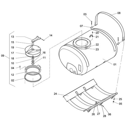 RESERVATORIO PARA 2000 LITROS 279216 (CONJUNTO COMPLETO) RESERVATORIO PARA 2000 LITROS 279216 (CONJUNTO COMPLETO)
