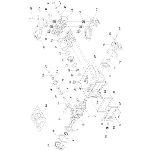 Bomba pistões 150-190 l/min Mod. A 323121 (CONJUNTO COMPLETO) Bomba pistões 150-190 l/min Mod. A 323121 (CONJUNTO COMPLETO)