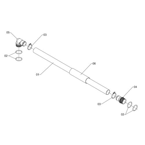 MANGUEIRA - RESERVATORIO/VALVULA DE ABAS 382200 (CONJUNTO COMPLETO)