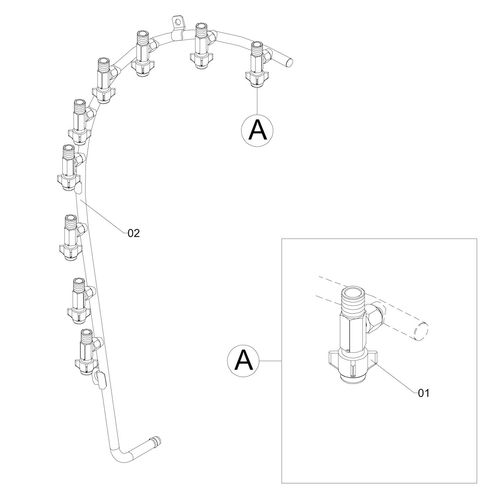 RAMAL DIREITO - COMPLETO P/ 9 BICOS 388801 (CONJUNTO COMPLETO) RAMAL DIREITO - COMPLETO P/ 9 BICOS 388801 (CONJUNTO COMPLETO)