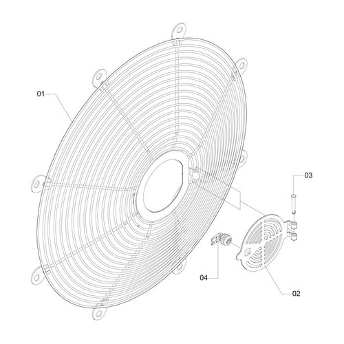 Grade de proteção completa (Ø725) 434068 (CONJUNTO COMPLETO) Grade de proteção completa (Ø725) 434068 (CONJUNTO COMPLETO)