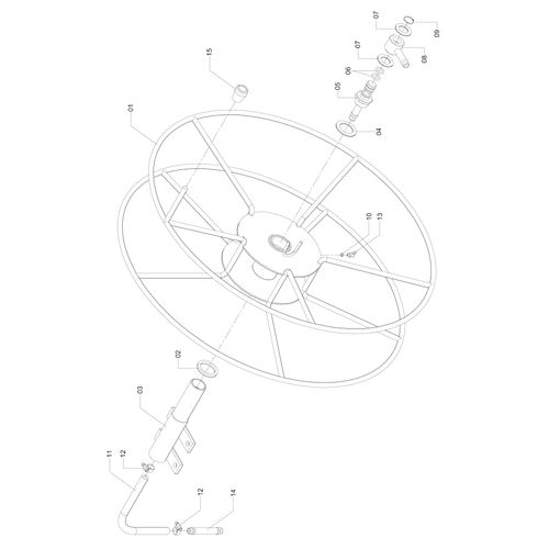 ENROLADOR PARA MANGUEIRA SAIDA Ø 1/2 ENROLADOR PARA MANGUEIRA SAIDA Ø 1/2