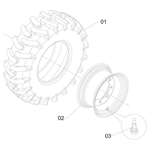 MONTAGEM PNEU X RODA/16.0/70X20