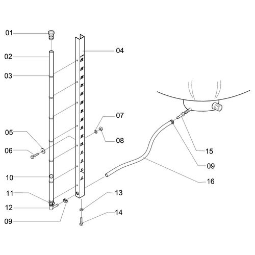 MEDIDOR DE NIVEL NR. 2 537373 (CONJUNTO COMPLETO) MEDIDOR DE NIVEL NR. 2 537373 (CONJUNTO COMPLETO)