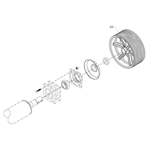 POLIA Ø332 12 3V 551861 (CONJUNTO COMPLETO)