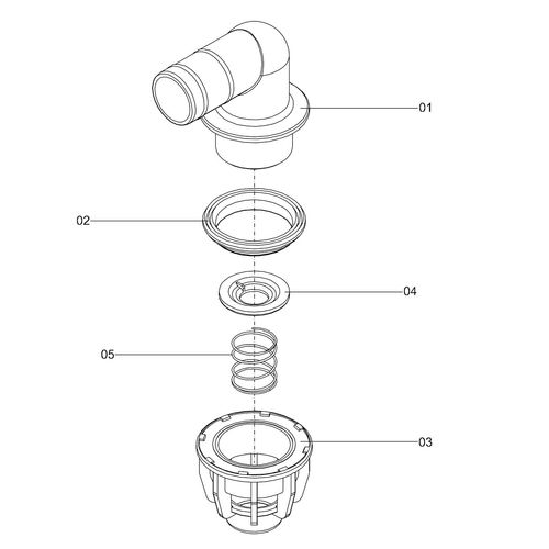 Válvula retenção incorporador - plástico 573626 (CONJUNTO COMPLETO)
