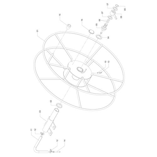 ENROLADOR PARA MANGUEIRA SAÍDA Ø 3/8 ENROLADOR PARA MANGUEIRA SAÍDA Ø 3/8