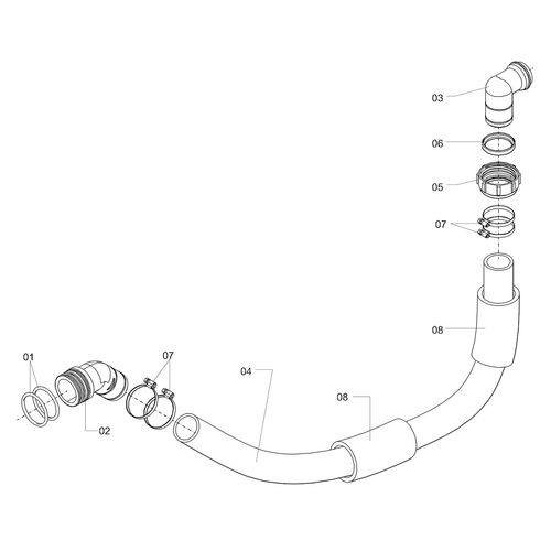 CONJUNTO MANGUEIRA - BOMBA AO FILTRO 623719 (CONJUNTO COMPLETO)