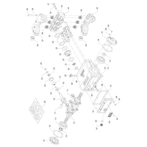 Bomba pistões 150-190 l/min Mod. G 650085 (CONJUNTO COMPLETO) Bomba pistões 150-190 l/min Mod. G 650085 (CONJUNTO COMPLETO)