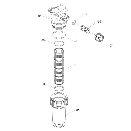 FILTRO DE LINHA MALHA 50 - C/BICO Ø3/4 FILTRO DE LINHA MALHA 50 - C/BICO Ø3/4