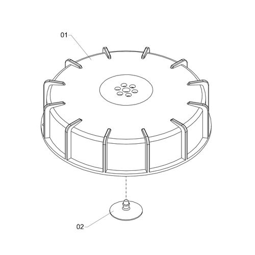 TAMPA Ø130 COM DIAFRAGMA 762856 (CONJUNTO COMPLETO) TAMPA Ø130 COM DIAFRAGMA 762856 (CONJUNTO COMPLETO)