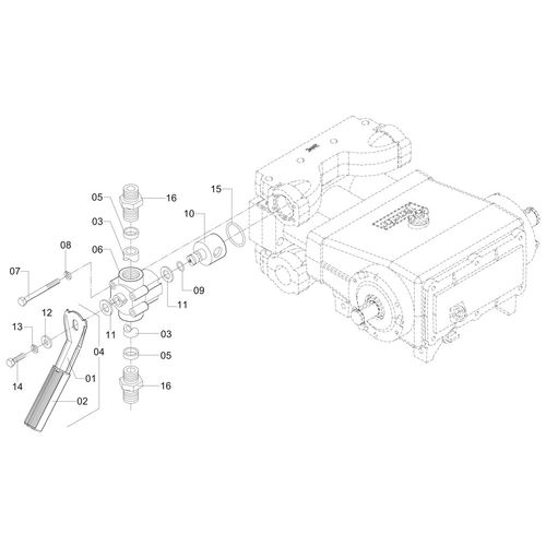 COMANDO - VALVULA DIRECIONAL PARA 100 L. 841031 (CONJUNTO COMPLETO)