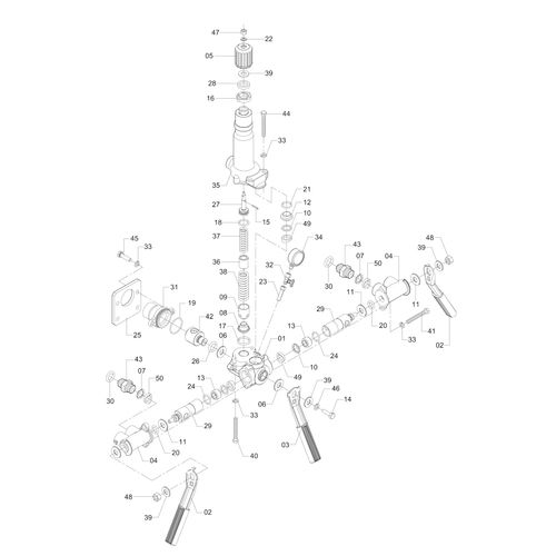 COMANDO VALV.DE ALIVIO E REGULADORA DE P 572651 (CONJUNTO COMPLETO)