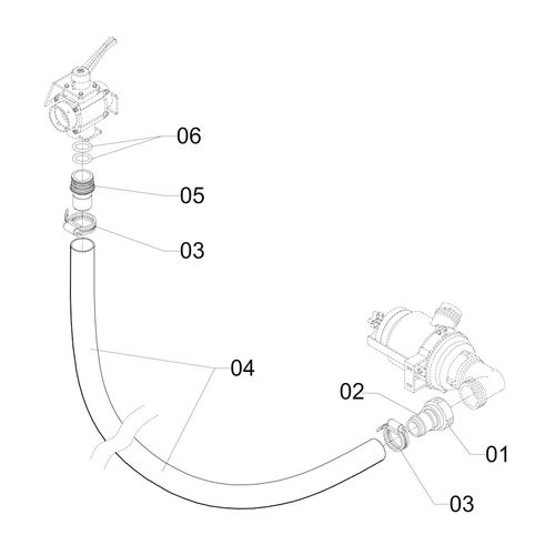 Mangueira - valvula 3 vias ao filtro 591859 (CONJUNTO COMPLETO) Mangueira - valvula 3 vias ao filtro 591859 (CONJUNTO COMPLETO)