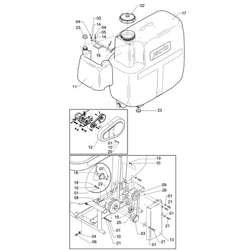 Reserv.def 800l c/mexedor CN800-AM12/14 - 593624 - VERSÃO - 0-0/0-  -3