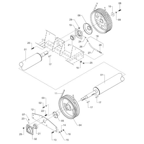 TRANSM MOTORA E COMPL-VENT725/850-JP100 936203 (CONJUNTO COMPLETO)
