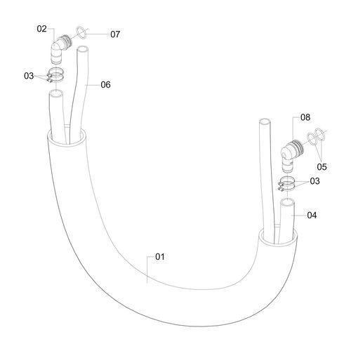 MANGUEIRA DA VÁLVULA 3 VIAS/INCORPORADOR 993773 (CONJUNTO COMPLETO) MANGUEIRA DA VÁLVULA 3 VIAS/INCORPORADOR 993773 (CONJUNTO COMPLETO)