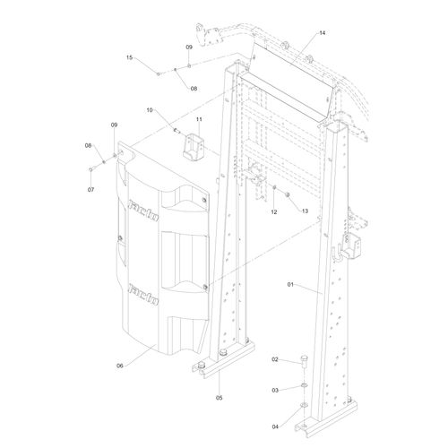 COLUNA TRASEIRA E COMPLEMENTOS - TOWER 1152943 (CONJUNTO COMPLETO) COLUNA TRASEIRA E COMPLEMENTOS - TOWER 1152943 (CONJUNTO COMPLETO)